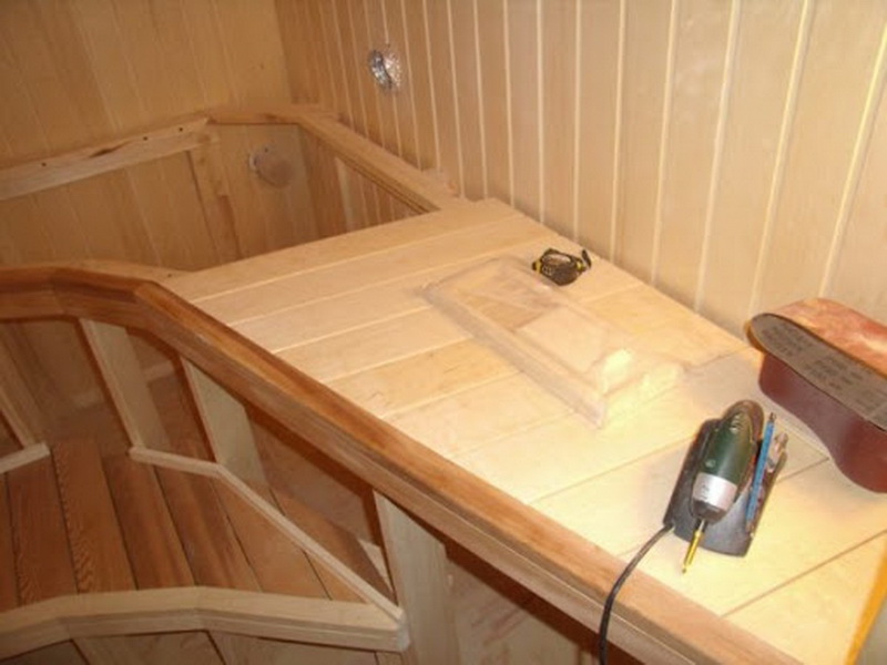 Полок в баню: материал, чертежи и пошаговые инструкции (100 фото)