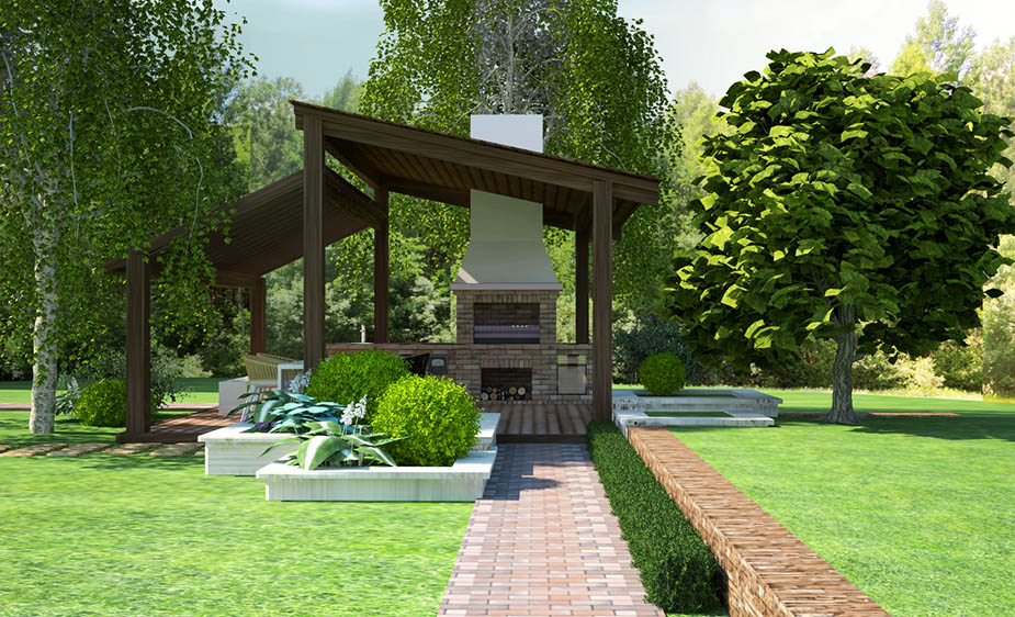 Зона барбекю в ландшафтном дизайне: идеи и советы по обустройству (100 фото)