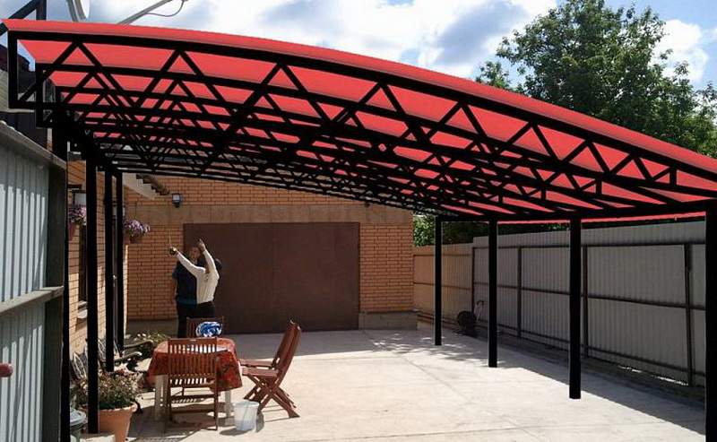 Современные навесы в ландшафтном дизайне: советы по выбору вида и материала