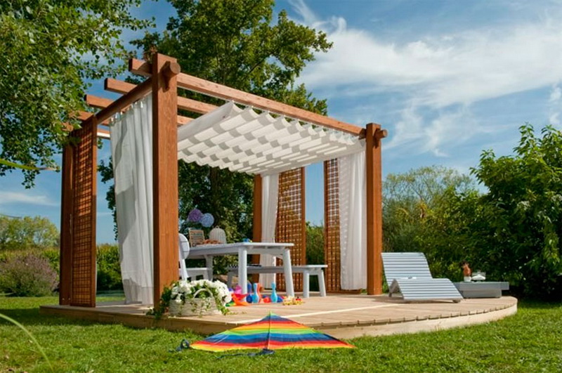 Современные навесы в ландшафтном дизайне: советы по выбору вида и материала