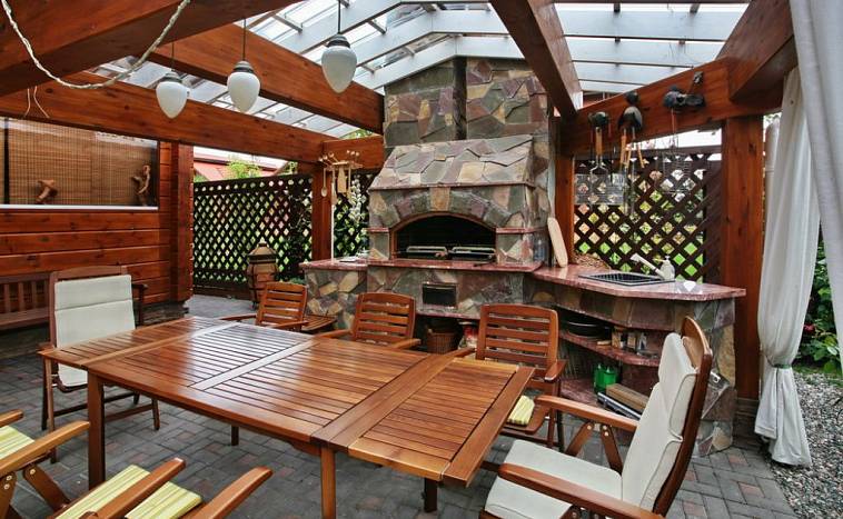 Зона барбекю в ландшафтном дизайне: идеи и советы по обустройству (100 фото)