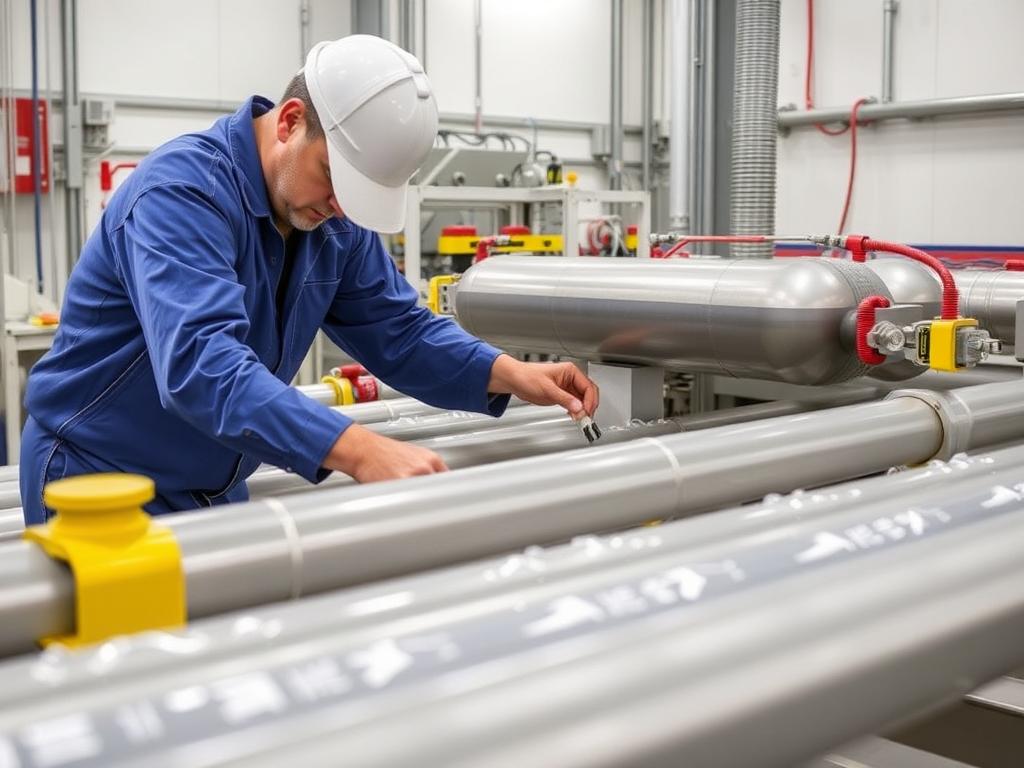 Installation of pulse tubes Installation of pulse tubesфото