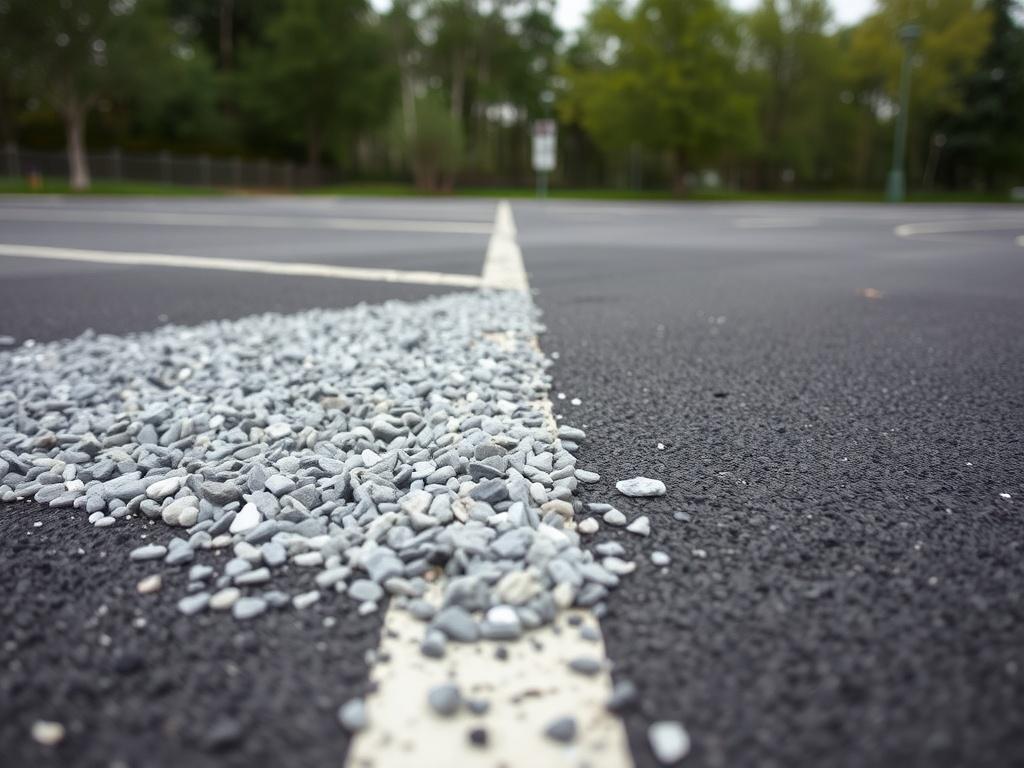 Optimal amount of gravel or asphalt shards for a parking lot Optimal amount of gravel or asphalt shards for a parking lotфото
