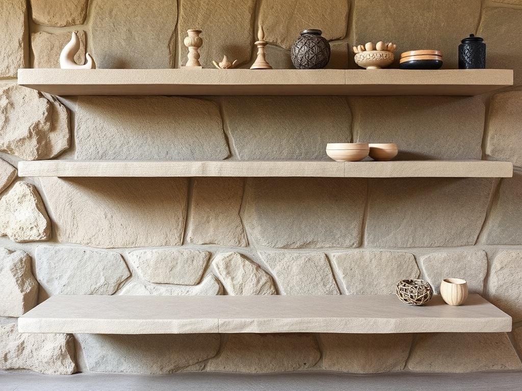 Полки из камня: прочность, стиль и как сделать всё правильно