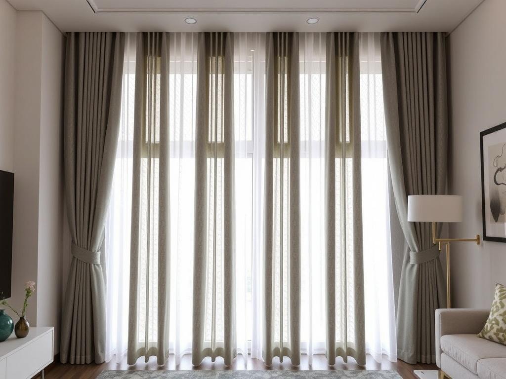 using custom-made automated curtainsфото