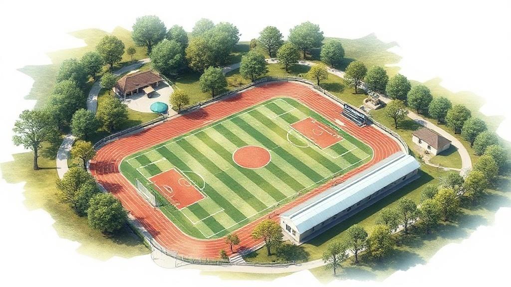 Design of sports grounds. Design of sports grounds.фото