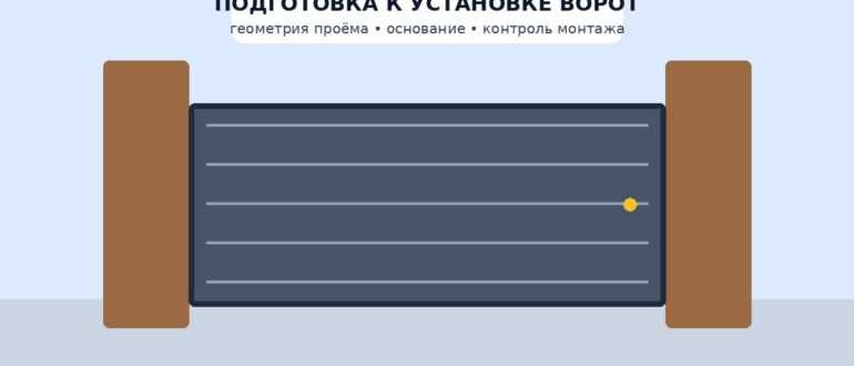 Установка ворот: подготовка проёма и контроль монтажа